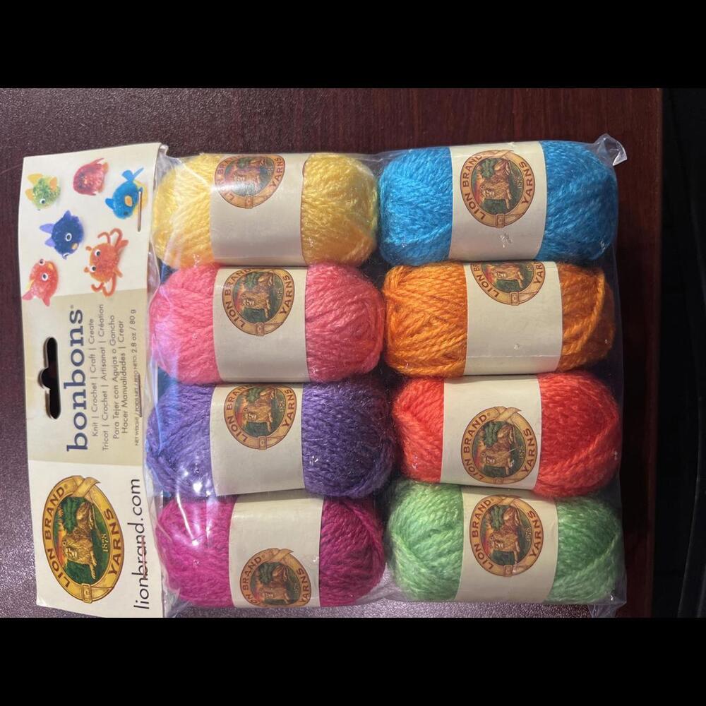 Lion Brand Yarns Bonbons - Multi-Color Acrylic Yarn Pack (SR401)